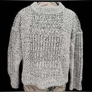 CALVIN KLEIN GREY MARBLE SWEATER - SZ S - EUC